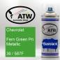 Preview: Chevrolet, Fern Green Pri Metallic, 36 / 587F: 400ml Sprühdose, von ATW Autoteile West.